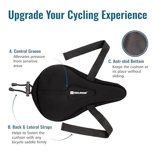 GELRIDE Classic Gel Bicycle Saddle Seat Cushion Cover for Indoor Outdoor Cycling, Exercise Cycle - Soft and Washable, 100% Gel Material, Made in India (Classic) - Image 5