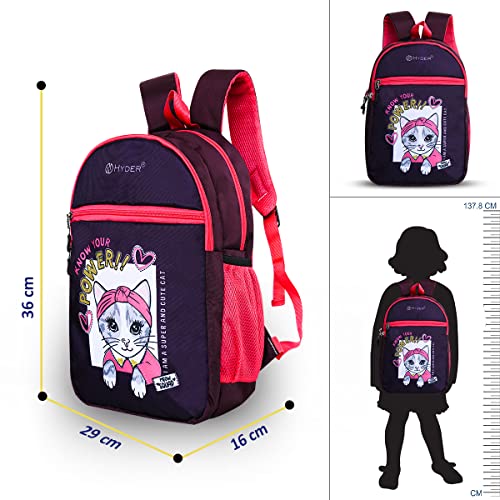 HYDER Kids 20L Kitty Cartoon Printed Best Stylish Lightweight Spacious Waterproof Casual/Picnic/Tuition/School Bag/Backpack for Children Boys And Girls (Wine) - Image 5