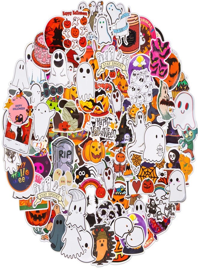 ArtCreativity Halloween Stickers for Kids - 100 PC Unique Designs Halloween Handouts Bulk Sticker Assortment - Spooky Halloween Stickers - Halloween Goodie Bag Stuffers - Easter Basket Stuffers - Image 1