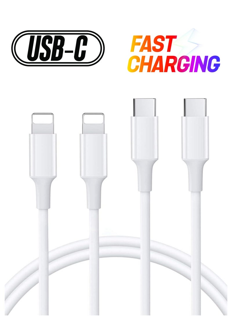 Generic USB-C to Lightning Cable (2-Pack, 3FT) - Apple MFi Certified Fast Charging Cable for iPhone 12/11/11 Pro/11 Pro Max/X/XS/XR/XS Max/8/8 Plus  - Image 1