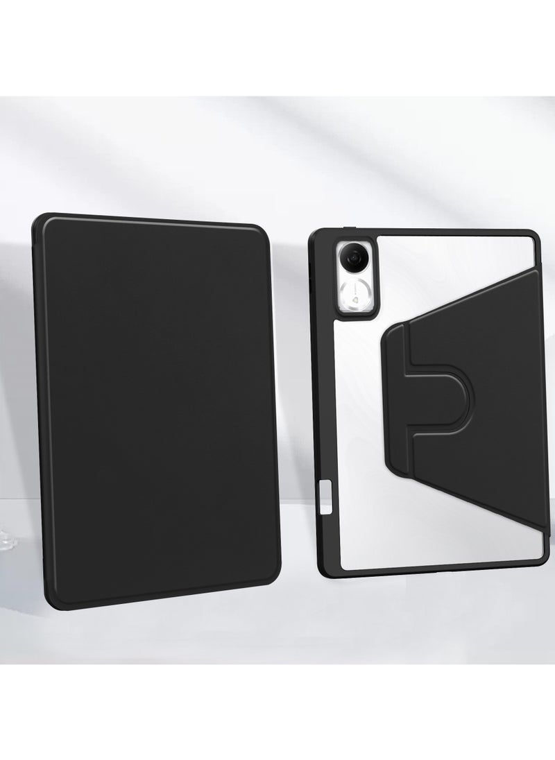 Rotating Case Compatible with Honor Pad V9 / Honor Pad GT 11.5 inch,360 Degree Rotating Stand Cover, Multi-Angle Viewing Folio Cover with Pencil Holder Black