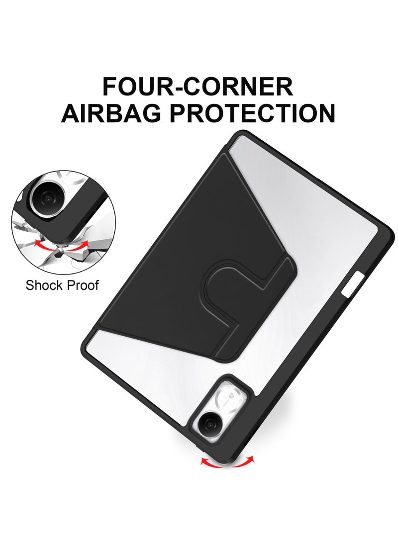 Rotating Case Compatible with Honor Pad V9 / Honor Pad GT 11.5 inch,360 Degree Rotating Stand Cover, Multi-Angle Viewing Folio Cover with Pencil Holder Black