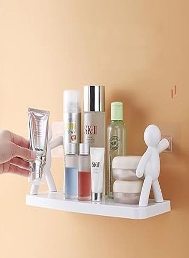 The Veera رف الحمام الجداري المزخرف من فيرا، منظم تخزين ذاتي اللصق بتصميم تمثال (متعدد الألوان) - Image 1
