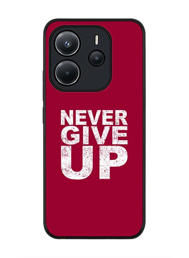 Stylizedd غطاء لجهاز Xiaomi Redmi Note 14 4G 4G، حماية كاميرا رفيعة، غطاء هاتف مقاوم للصدمات - لا تستسلم أبداً - Image 1