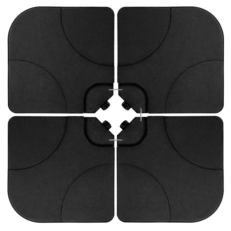 Simple Deluxe 4pcs Cantilever Offset Patio Market Stand with U Locking Shape Weights Water, Umbrella Square Base - Image 1