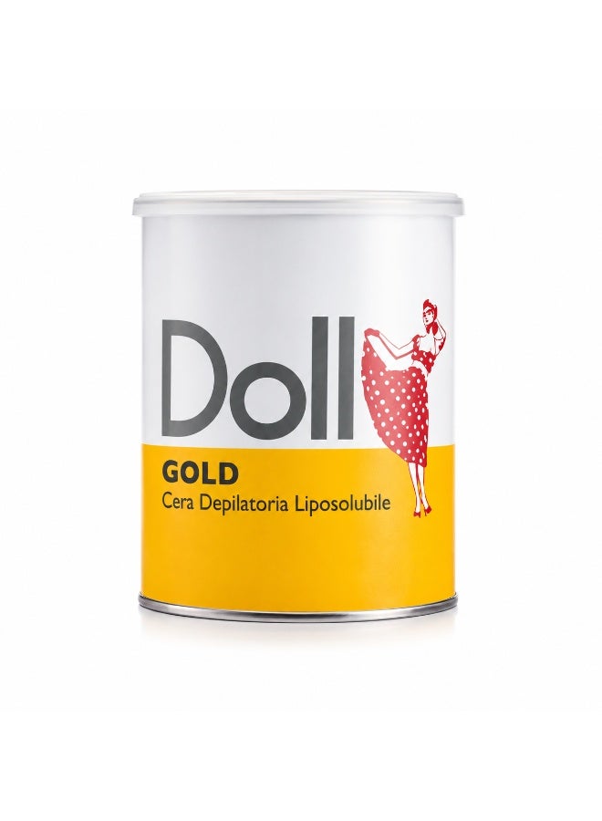 دول شمع إزالة الشعر الدهني Doll Gold، احترافي لإزالة الشعر، 800 مل - Image 1