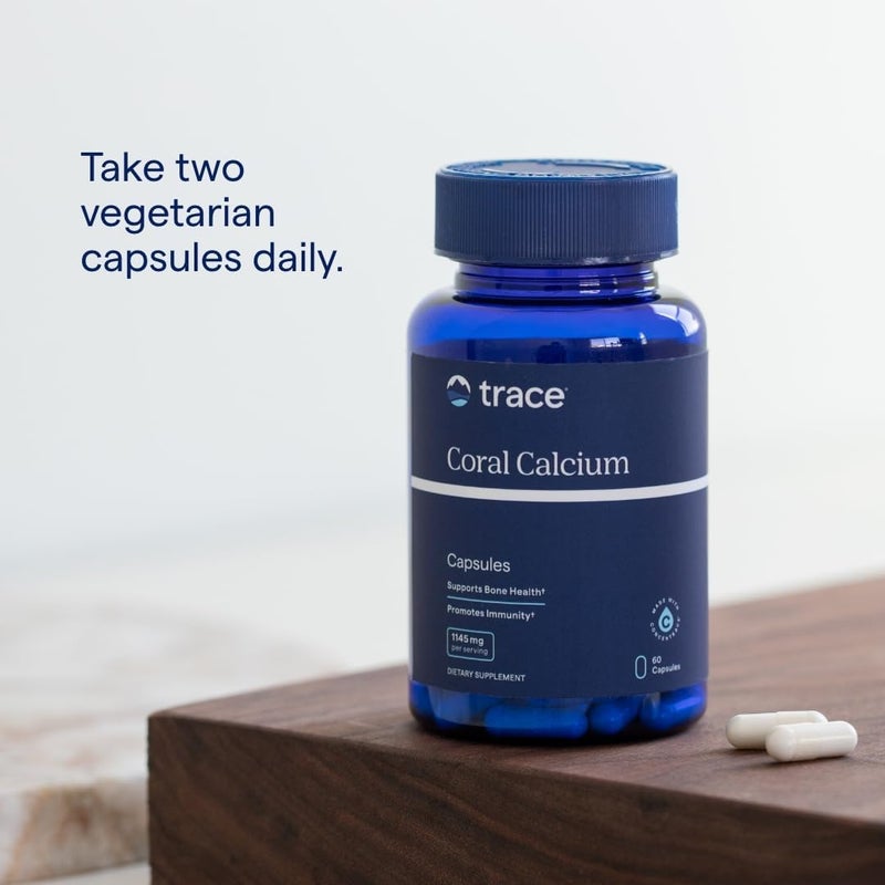 Trace Minerals Coral Calcium  Dietary Supplement for Immune Health Support  Supplement with Calcium to Aid Healthy Bones  Health Support with Vitamins C  D  60 Vegetarian Caps 30 Servings - Image 5