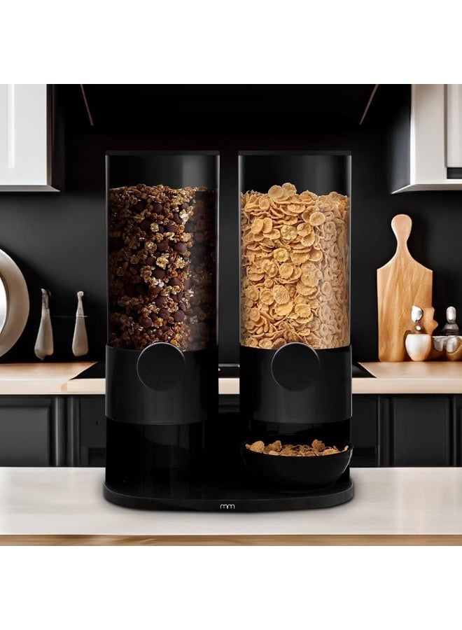 DubaiGallery Sleek Dual Dry Food Dispenser for Kitchen Counters, Airtight Containers Designed for Cereal, Coffee Beans, Nuts, Candy, Pet Food, and Pantry Organization Needs - Image 2