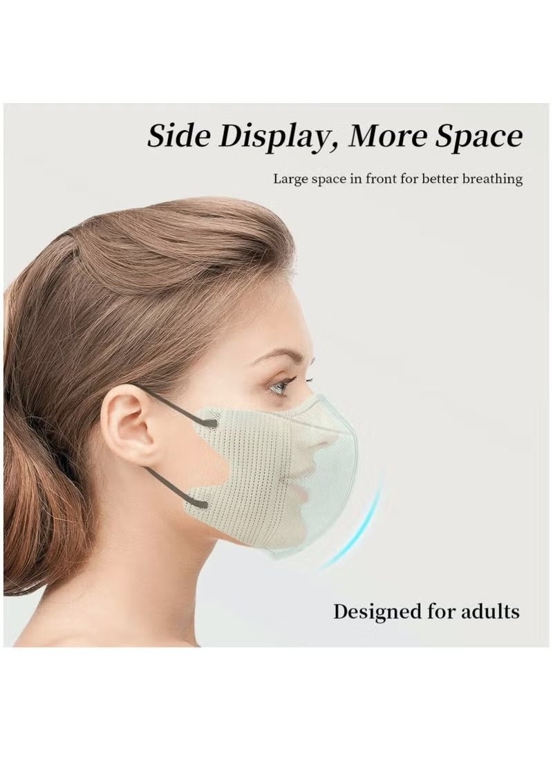 Generic - 20 Pcs 3D Disposable Face Mask Unisex Adult's 3-Ply Filter Face Mask with Elastic Ear Loop - Black - Image 1
