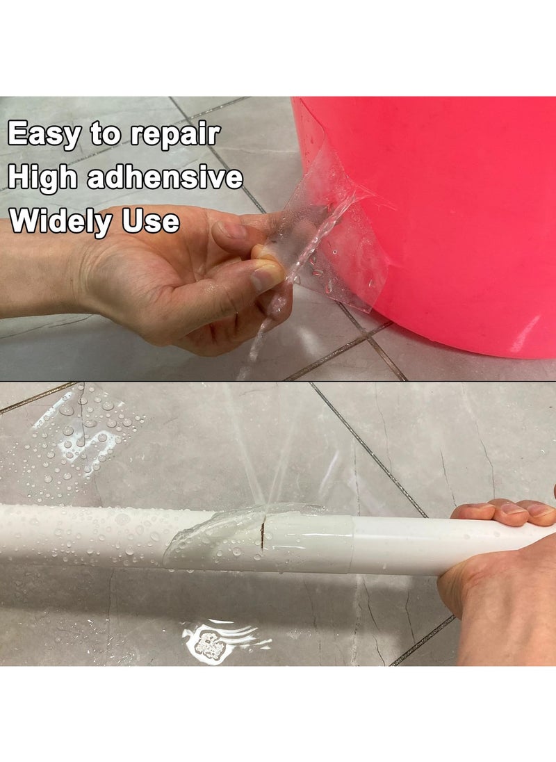 Generic - Strong Waterproof Repair Sealing Tape, Leak Repair Tape, Heavy-Duty Sealing Tape, Suitable For Home Rv Roof Pipes And Boat Pool Repairs, Underwater, Indoor And Outdoor, 10 Cm Wide * 1.5 M Long (Transparent) - Image 1