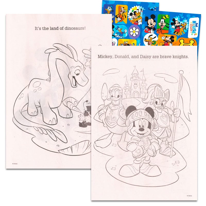 Disney Mickey Mouse Coloring Book with Stickers Set - Mickey Activity Book and Sticker Bundled with 2 Specialty Separately Licensed GWW Reward Stickers - Image 2