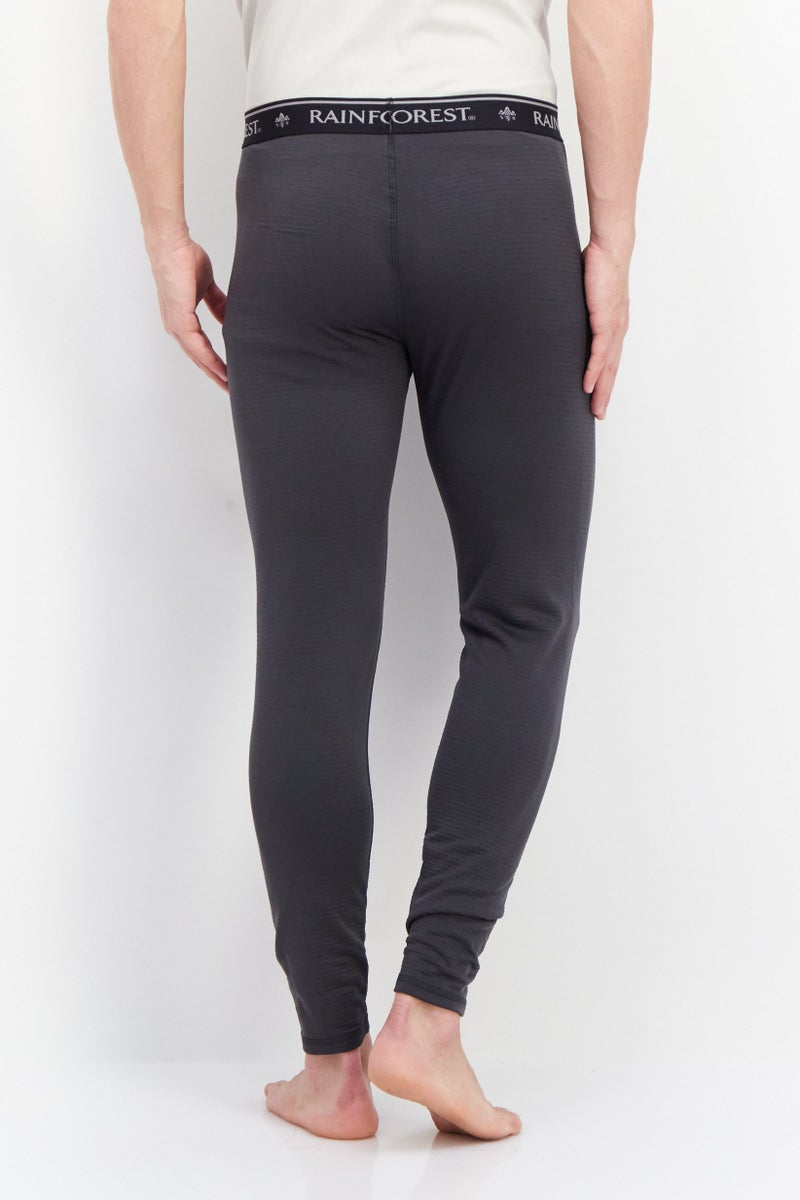 Rainforest Men Tight Fit Brand Logo Pull On Underpants, Charcoal - Image 2