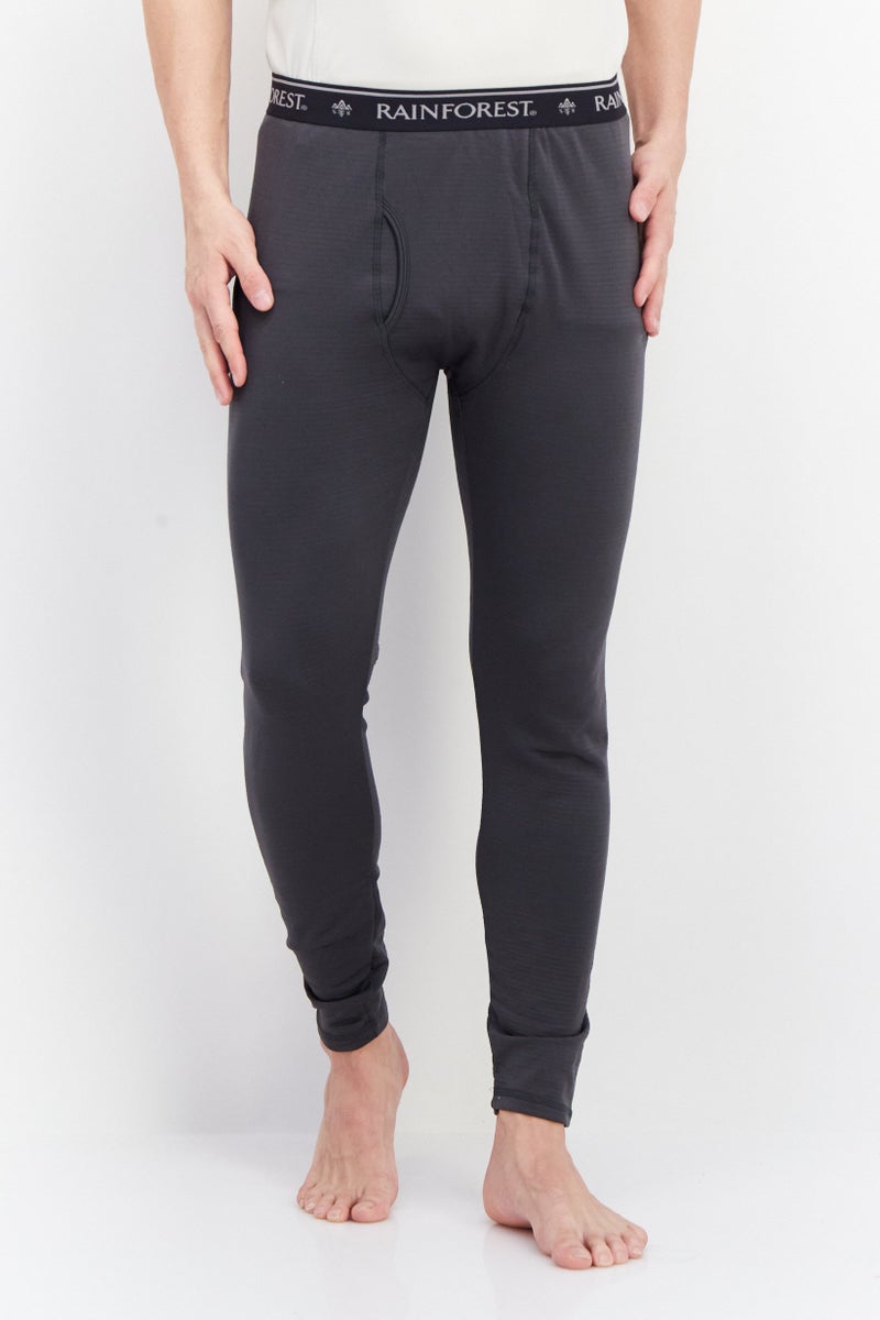 Rainforest Men Tight Fit Brand Logo Pull On Underpants, Charcoal - Image 1