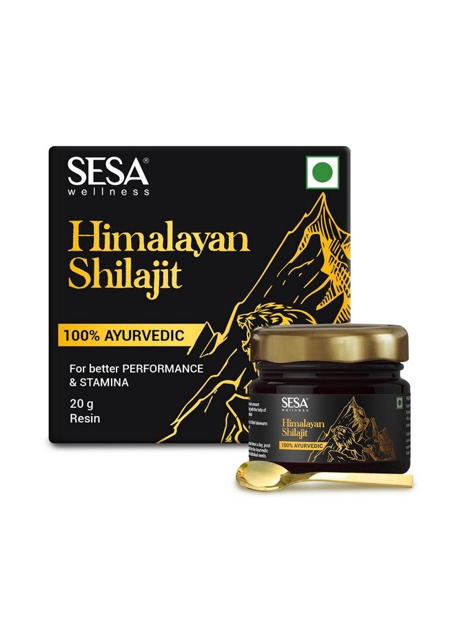 Sesa SESA Himalayan Shilajit Resin 20 g Shilajeet for Men Pure Ayurvedic Helps boost Strength, Endurance & Immunity - 70%+ Fulvic Acid Contains Lab Certificate - Image 1