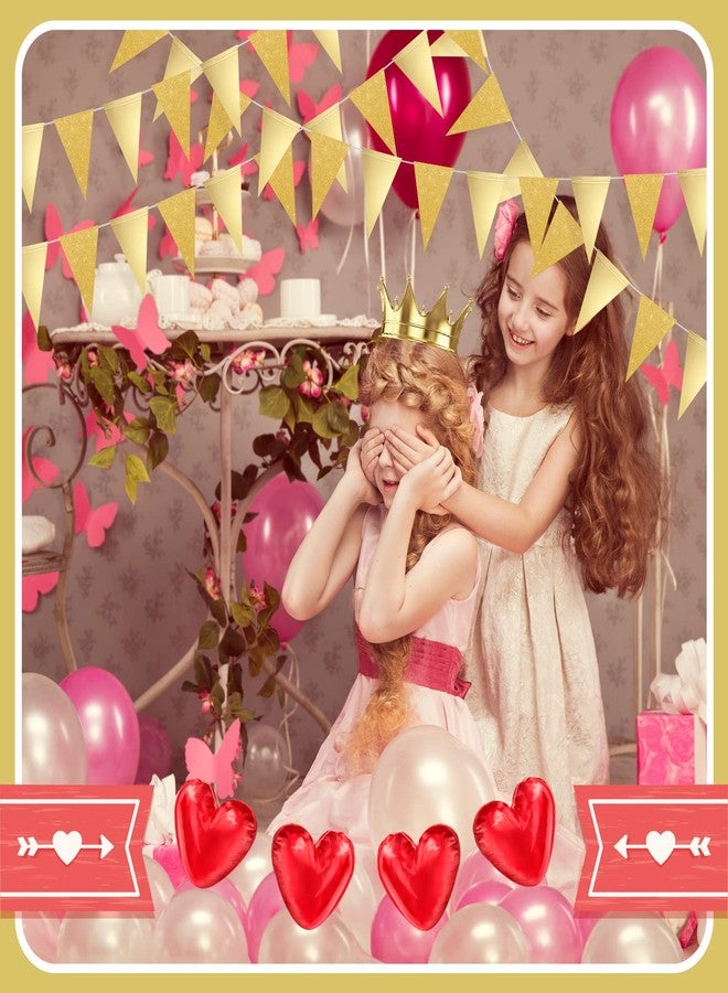 تيلينغ لافتة مثلثة من الورق المعدني اللامع مزدوج الجوانب بطول 39 قدمًا لحفلات الزفاف وأعياد الميلاد والمهرجانات والذكرى السنوية وحفلات الزفاف وحفلات توديع العزوبية ومستلزمات ديكورات الحفلات (ذهبية) - Image 4