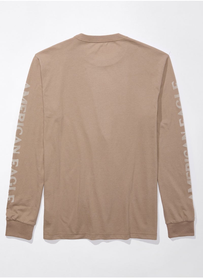 American Eagle - AE Super Soft Long-Sleeve Graphic T-Shirt - Image 1