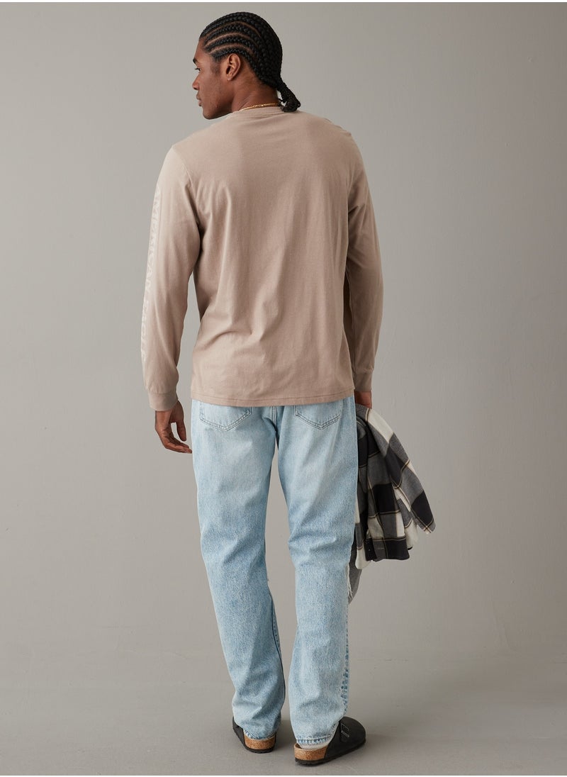 American Eagle - AE Super Soft Long-Sleeve Graphic T-Shirt - Image 1