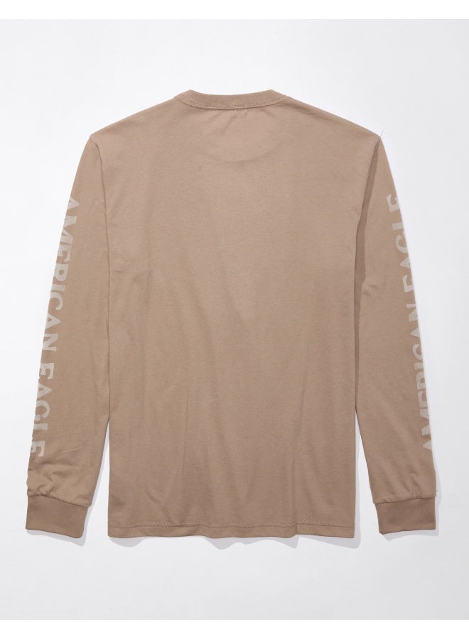 American Eagle AE Super Soft Long-Sleeve Graphic T-Shirt - Image 2