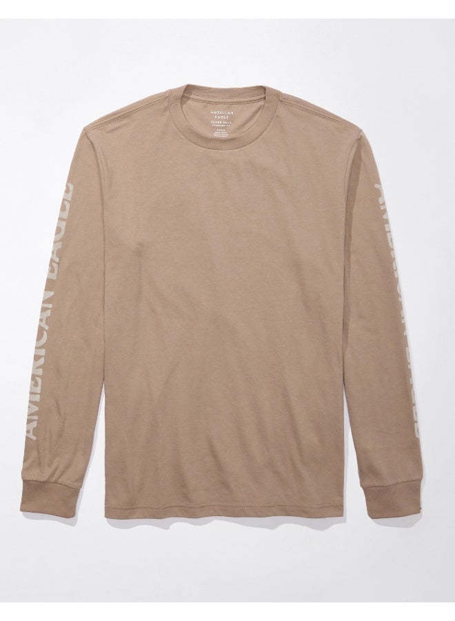 American Eagle AE Super Soft Long-Sleeve Graphic T-Shirt - Image 3