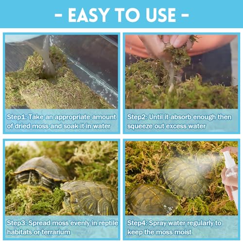 Riare 7 OZ Premium Sphagnum Moss for Reptiles- 10QT Natural Live Moss Reptile Moss Bedding for Terrarium, Hatching, Forest Sphagnum Moss Reptile Substrate for Snakes, Gecko, Turtles, Frogs, Leopard - Image 4