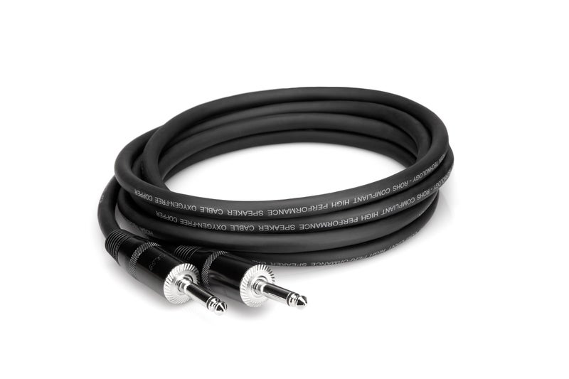 Hosa SKJ-410 Pro Speaker Cable, REAN 1/4 Inch TS to Same, 10 Feet - Image 1