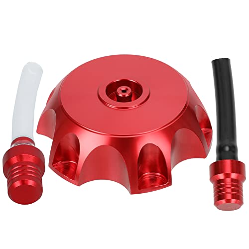 GREHUA Dirt Bike Gas Cap Cover with Vent Tube Compatible with 50cc 70cc 90cc 110cc 125cc SSR110 SSR125 Taotao DB10 DB14 SDG107 XPro YZ80 Kayo Pit Motorized Parts CNC Aluminum Red - Image 3