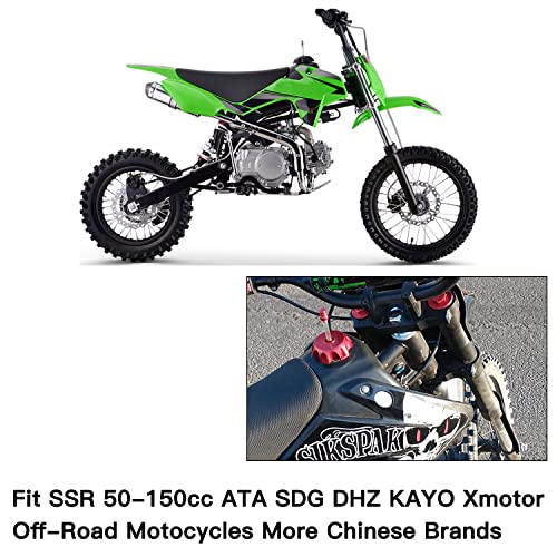GREHUA Dirt Bike Gas Cap Cover with Vent Tube Compatible with 50cc 70cc 90cc 110cc 125cc SSR110 SSR125 Taotao DB10 DB14 SDG107 XPro YZ80 Kayo Pit Motorized Parts CNC Aluminum Red - Image 5