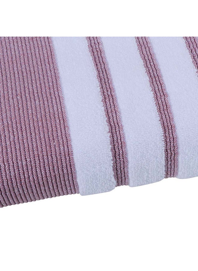 DANUBE HOME - Lets Dry Reinheart Border Bath Towel 100% Cotton Pile Quick Dry Plush Bath Sheet Ultra Soft Highly Absorbent Daily Usage Towels For Bathroom L 70 x W 140 cm Rose - Image 1