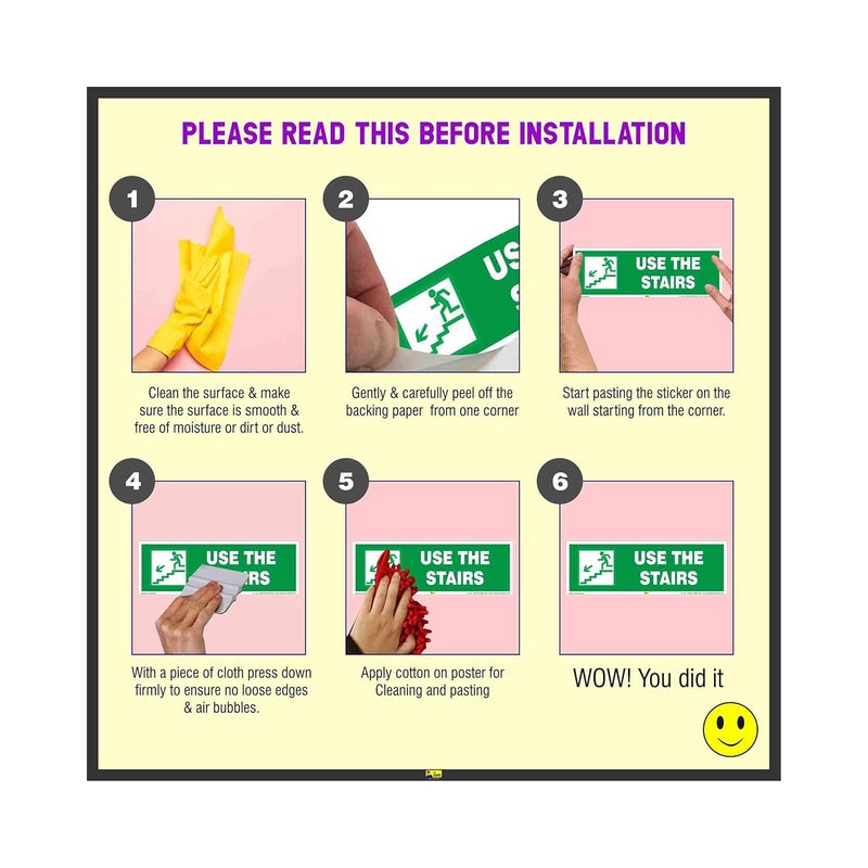 Mr. SAFE Mr Safe Keep your Toilet Neat Clean Poster in Hindi Hygiene Poster Safety Awareness Eco Vinyl Sticker A2 165 inch X 234 inch - Image 3
