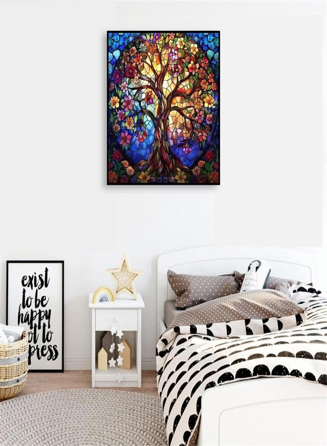 VIGEGU Tree of Life Paint by Numbers Kit for Adults Beginner with Framed,Easy Adult Paint by Number Kits on Canvas DIY Painting for Beginners Art by Numbers for Home Wall Decor 10x10 Inch - Image 3
