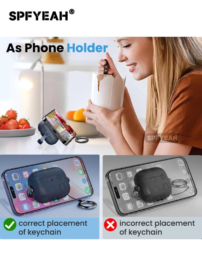 غطاء حافظة AirPods Pro 3 (2025)، مع قفل أمان وحلقة مفاتيح ومجموعة تنظيف وحزام مغناطيسي مضاد للضياع، تصميم سماعة رأس موسيقية، مصباح أمامي مرئي، غطاء واقٍ مقاوم للصدمات لـ AirPods Pro الجيل الثالث، أزرق - view 5