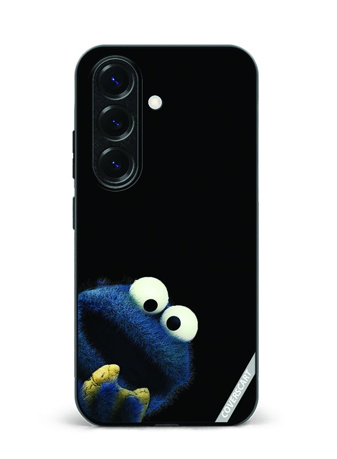 Protective Case Cover For Samsung Galaxy S24 Cartoon Character With Black Background Design Black