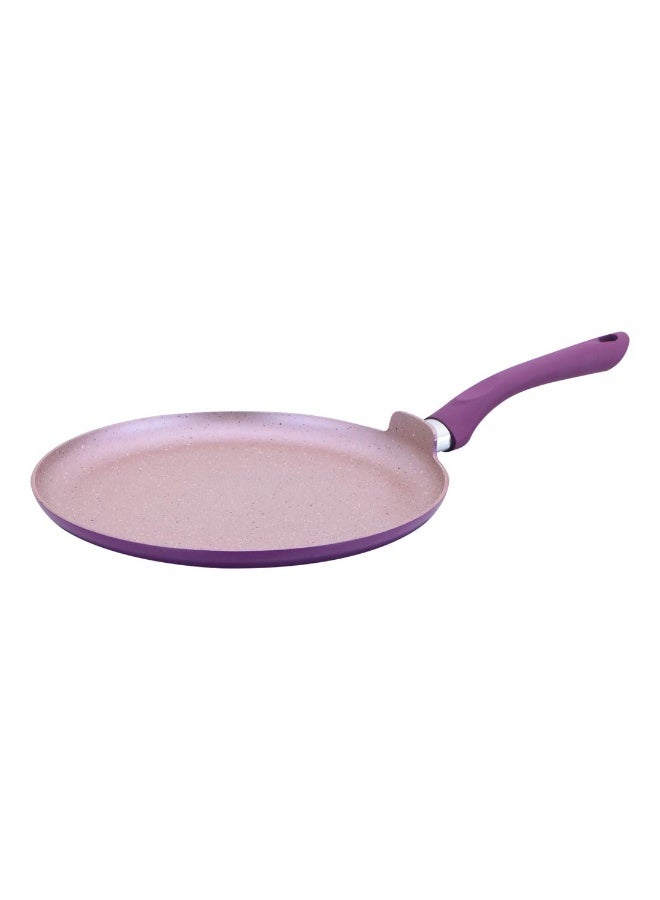 Wonderchef Royal Velvet Non-Stick Dosa Tawa 28cm for Kitchen, Non-Toxic Chemical & PFOA Free, Low-Oil Cooking, Scratch-Resistant, Gas Stove & Induction Friendly, Soft Handle, 2-Yr Warranty, Purple - Image 1