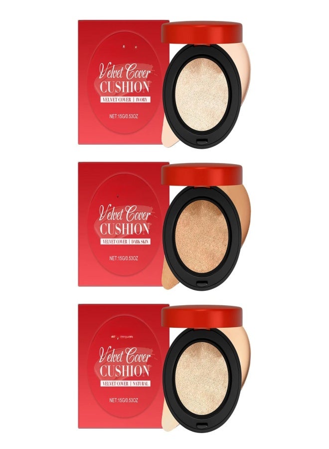 Moisturizing concealer cushion with velvet texture creates a soft and flawless base makeup    Beige