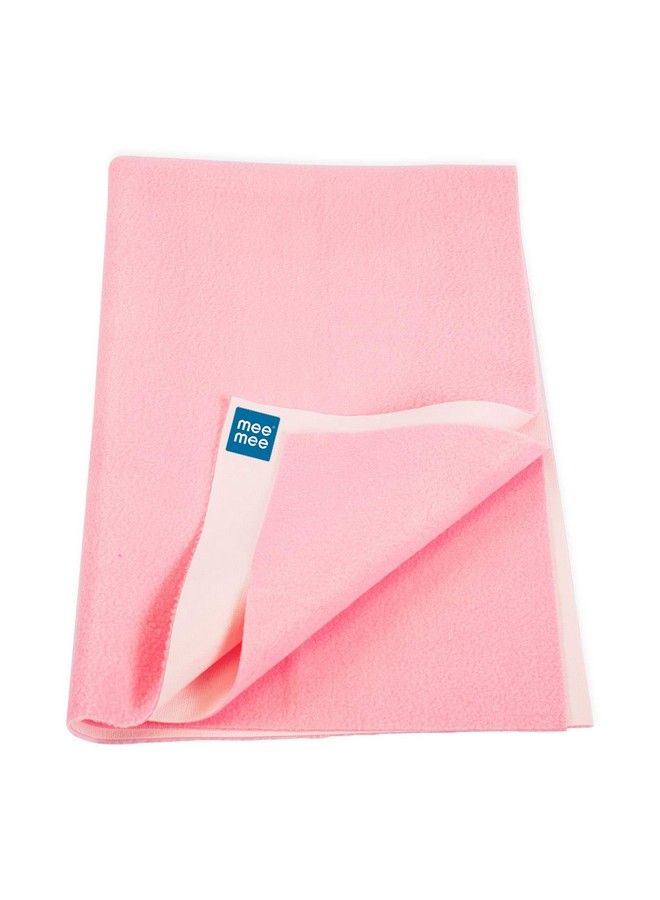 mee mee Reusable Water Proof Cotton Bed Protector Sheet;Extra Absorbent Mat;Dry Sheets;Urine Sheet;Dry Mat(Medium Pink)(70Cm X100Cm) - Image 2
