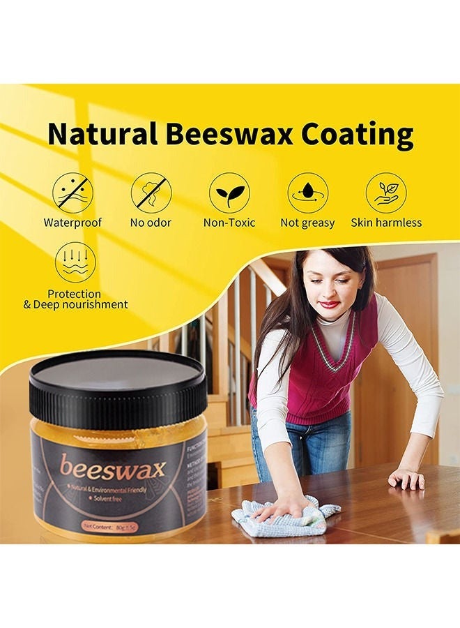 WILLIAM WEIR Natural Beeswax Furniture Polish Wood Seasoning Beewax for Wood Polish and Conditioner Multipurpose Waterproof and Repair Wood Wax Wood Cleaner and Polish Furniture Wax - Image 3