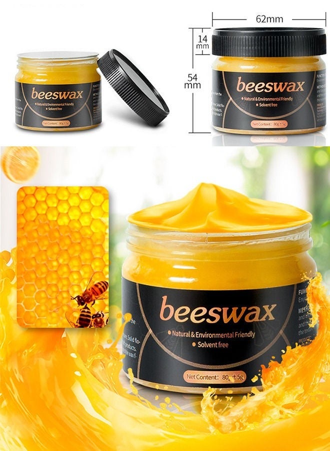 WILLIAM WEIR Natural Beeswax Furniture Polish Wood Seasoning Beewax for Wood Polish and Conditioner Multipurpose Waterproof and Repair Wood Wax Wood Cleaner and Polish Furniture Wax - Image 2