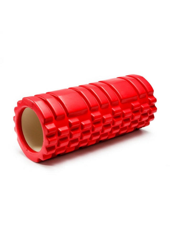 33cm Deep Tissue Muscle Massage Foam Roller for Fitness, Yoga, Pilates, Muscle Relaxation and Physiotherapy-Red - Image 1