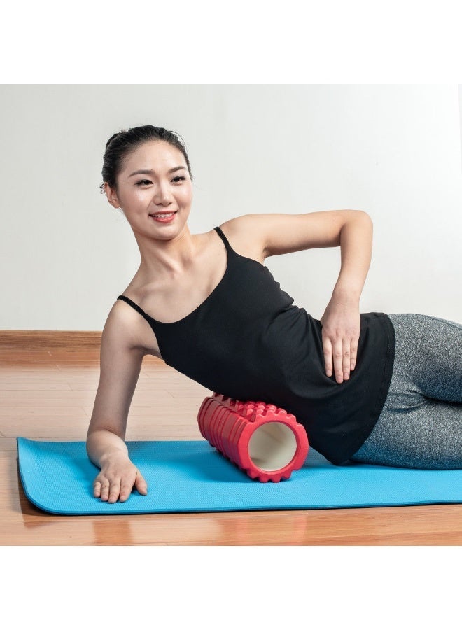 33cm Deep Tissue Muscle Massage Foam Roller for Fitness, Yoga, Pilates, Muscle Relaxation and Physiotherapy-Red - Image 5
