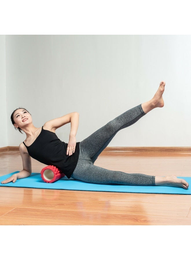 33cm Deep Tissue Muscle Massage Foam Roller for Fitness, Yoga, Pilates, Muscle Relaxation and Physiotherapy-Red - Image 4
