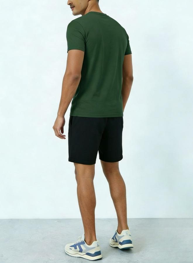Take Two men's graphic print round neck short sleeve T-shirt with shorts set - Image 2
