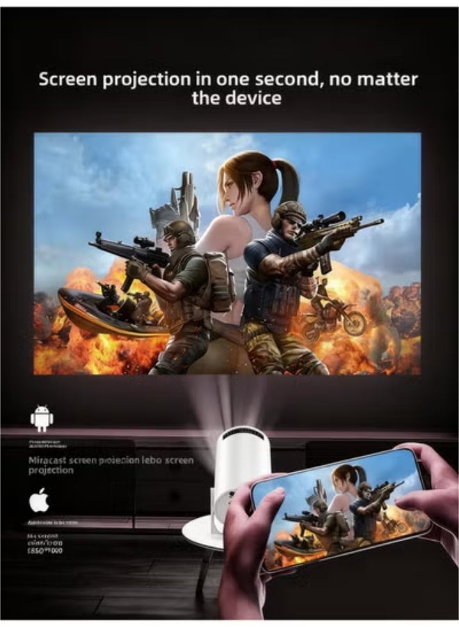 All-in-One 4K Full HD WiFi Projector HY300: Portable Design, Auto Focus, Wireless Casting & Cinematic Sound - Image 4