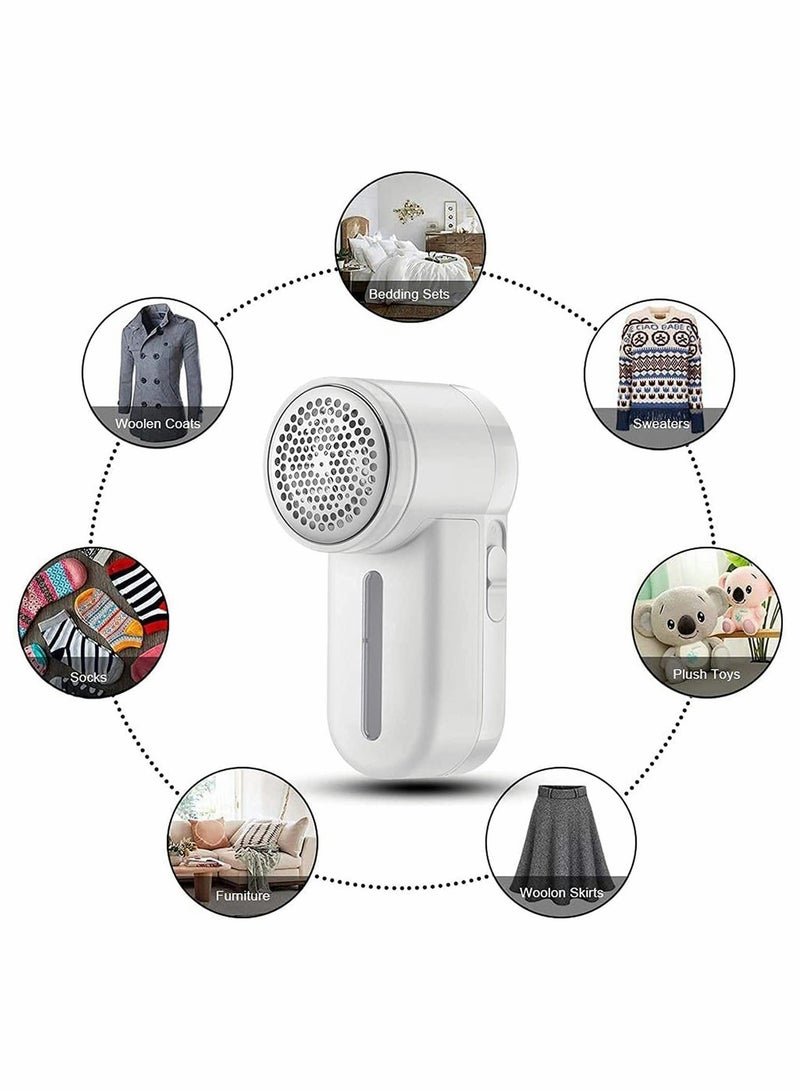 Fabric Shaver Fuzz Remover, Rechargeable Fabric Shaver with 6-Blades, Dual Protection, Effectively and Quickly Remove Fuzz for Clothes, Sweater, Curtain, Socks, Couch, Blanket - Image 5