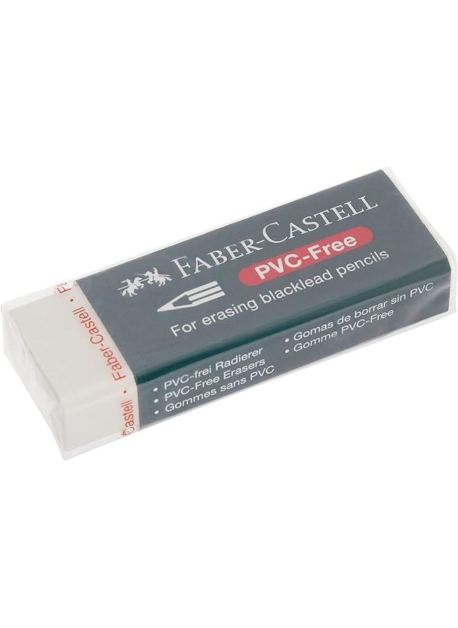FABER-CASTELL - Rectangle Eraser Color White Pack Of 20 - Image 1