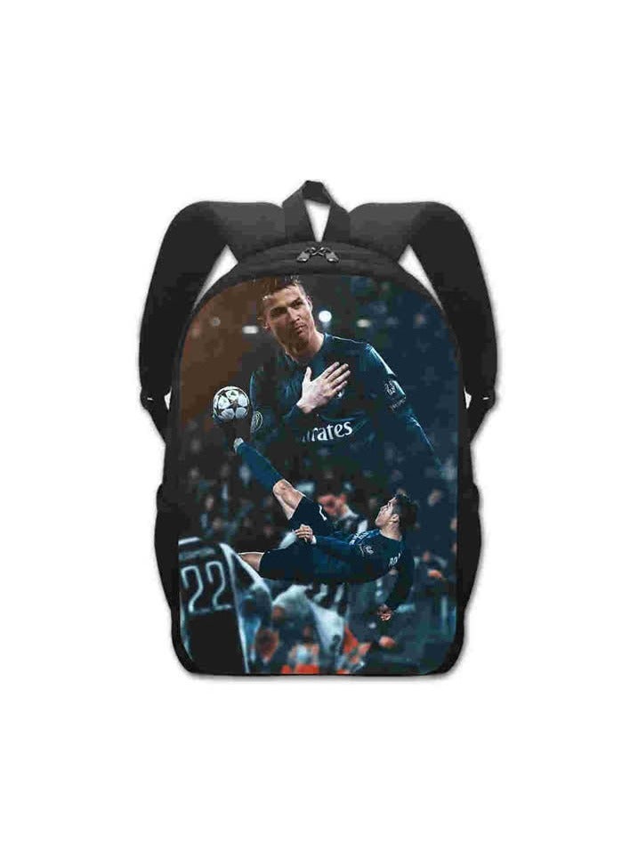C7 schoolbag football Cristiano Ronaldo 141617-inch primary school kindergarten backpack one-piece system,X-special offer real 16-inch single-layer weight 270g