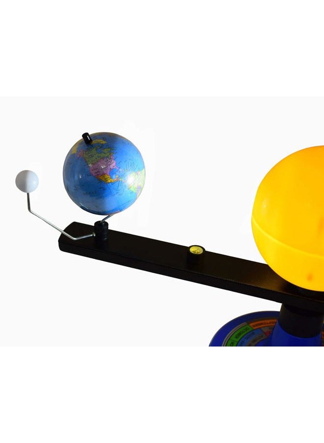 EISCO Illuminated Sun, Earth & Moon Orbital Model, 12.25" H x 16.25" W - 12V Light Bulb Demonstrates Sunlight on Earth & Moon - Solar Eclipse Demonstration - Includes Experiment Guide - Image 2
