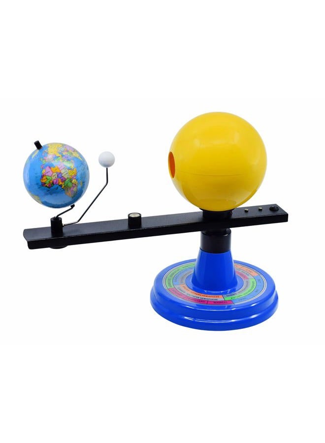 EISCO Illuminated Sun, Earth & Moon Orbital Model, 12.25" H x 16.25" W - 12V Light Bulb Demonstrates Sunlight on Earth & Moon - Solar Eclipse Demonstration - Includes Experiment Guide - Image 1