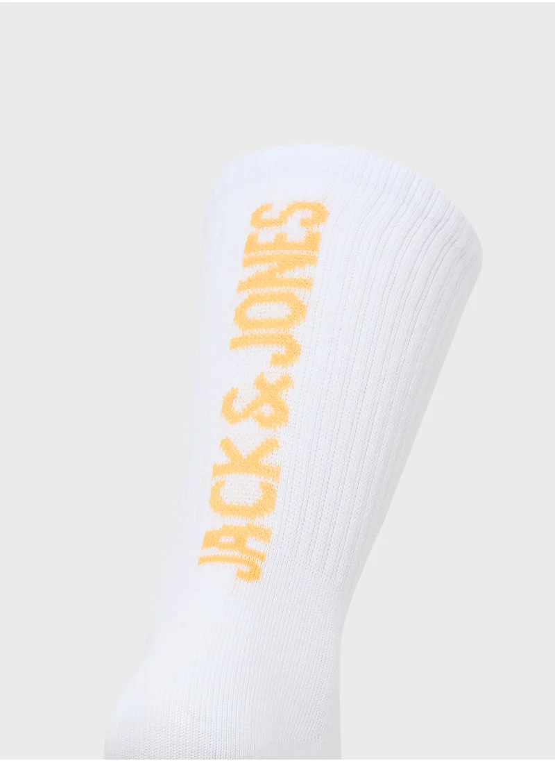جاك وجونز جونيور Youth 5 Pack Logo  Sockes