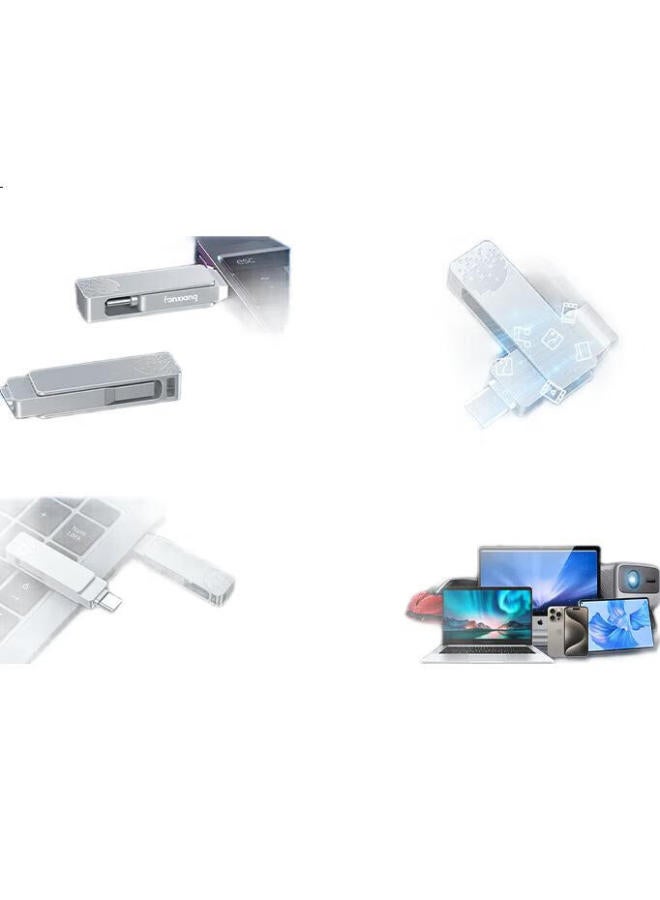 fanxiang Fanxiang 256Gb Usb3.2 Type-C Dual Interface Flash Drive F372, Read Speed 150Mb/S, Business Car-Mounted Large Capacity Universal Flash Drive For Phones And Computers - Image 1