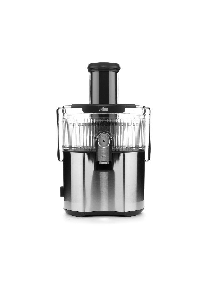 BRAUN Centrifugal Juicer, Multi Juice 7, ColdXtract Technology, 1000W, 75mm Feed Tube 1000 W SJ7000GY silver - Image 2